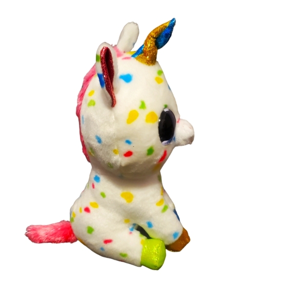 Ty Beanie Boos Harmonie Colorful Dot Unicorn Plush 10 Inches NWOT - Picture 4 of 6